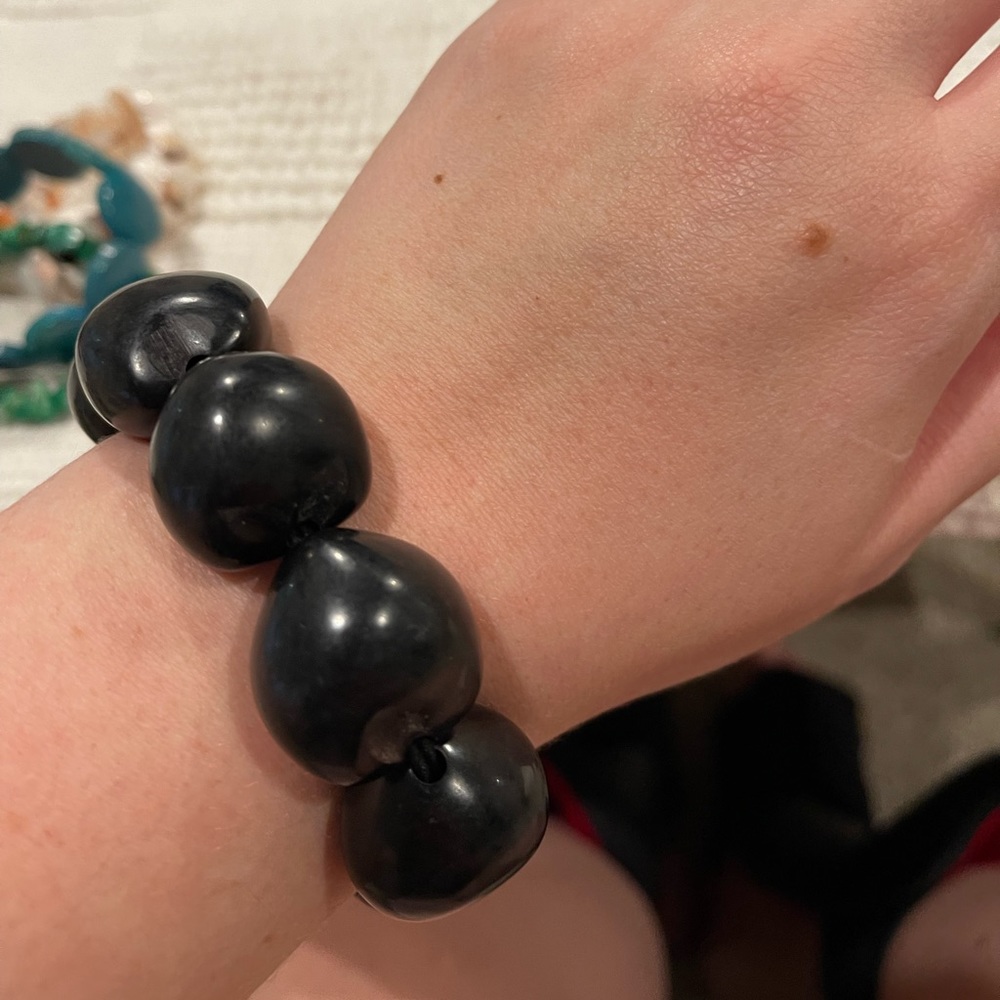 Shell/Bead/Hawaiian Sea Bean/Tagua Mixed Bracelets - Picture 3 of 9